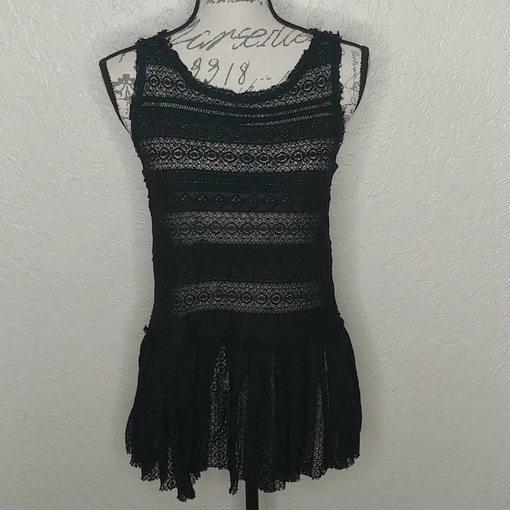 Intimately Free People Lace Top Black Size XS